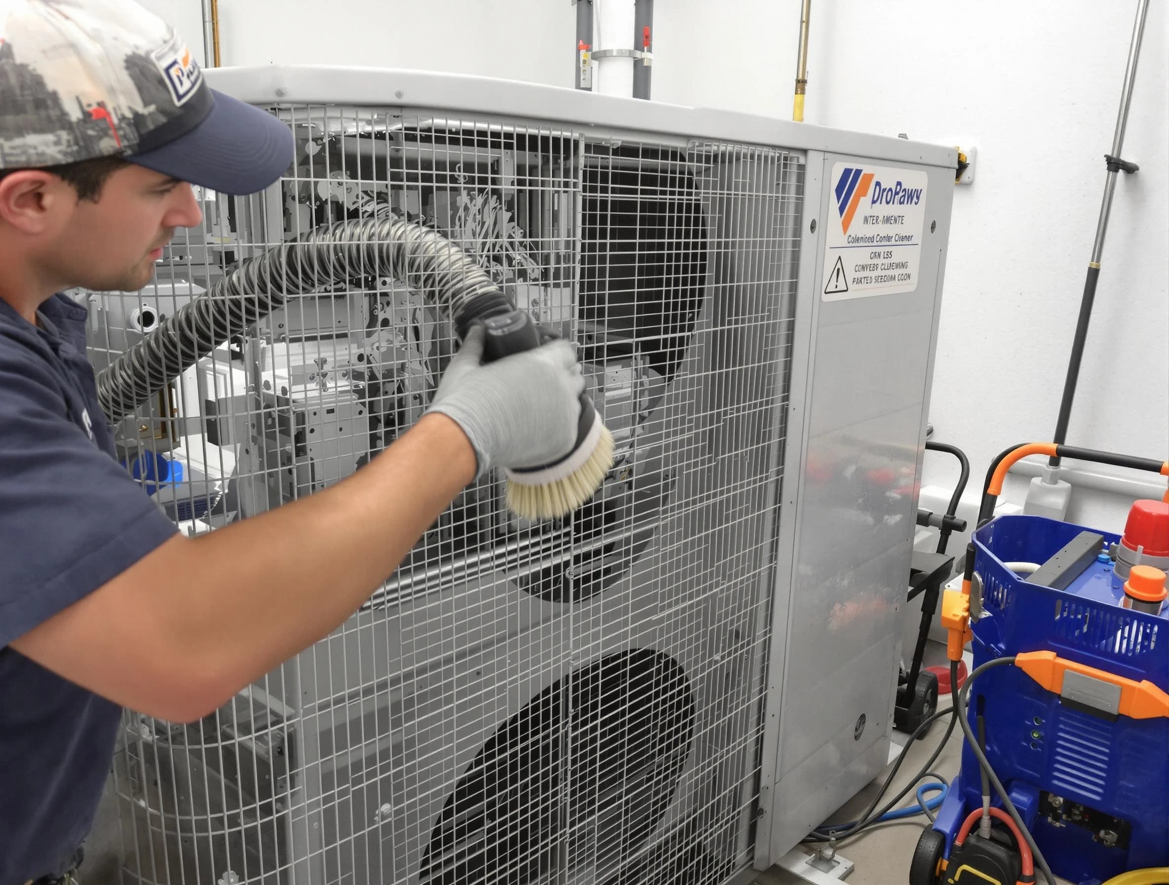 Fredericksburg Air Duct Cleaning specialist performing precision AC coil cleaning for improved system performance in Fredericksburg