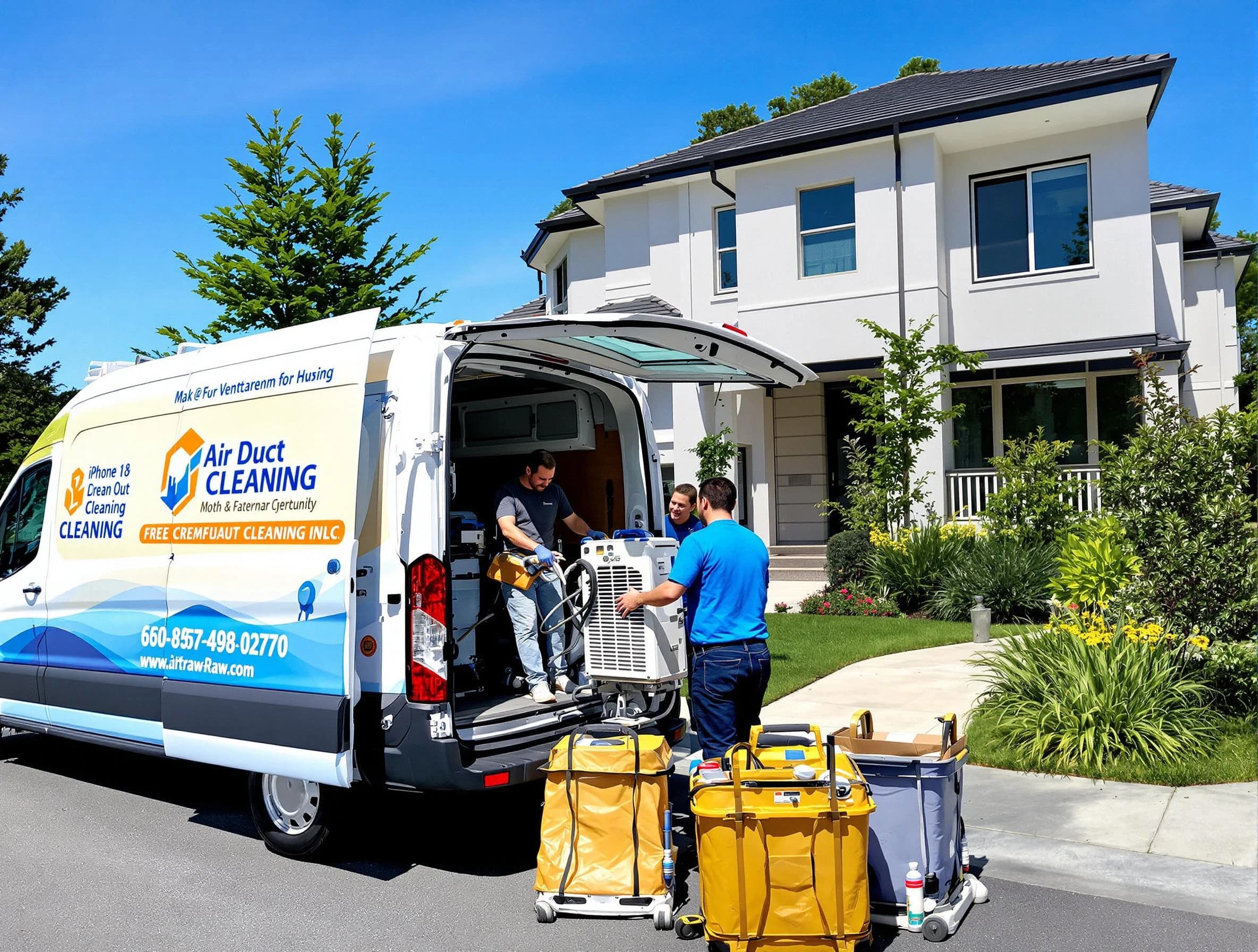 Fredericksburg Air Duct Cleaning technician performing professional air duct cleaning in Fredericksburg