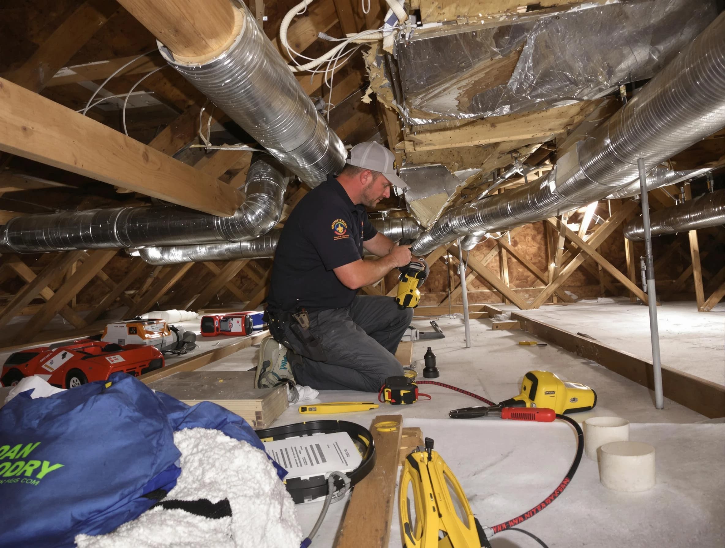 Professional air duct repair by Fredericksburg Air Duct Cleaning in Fredericksburg