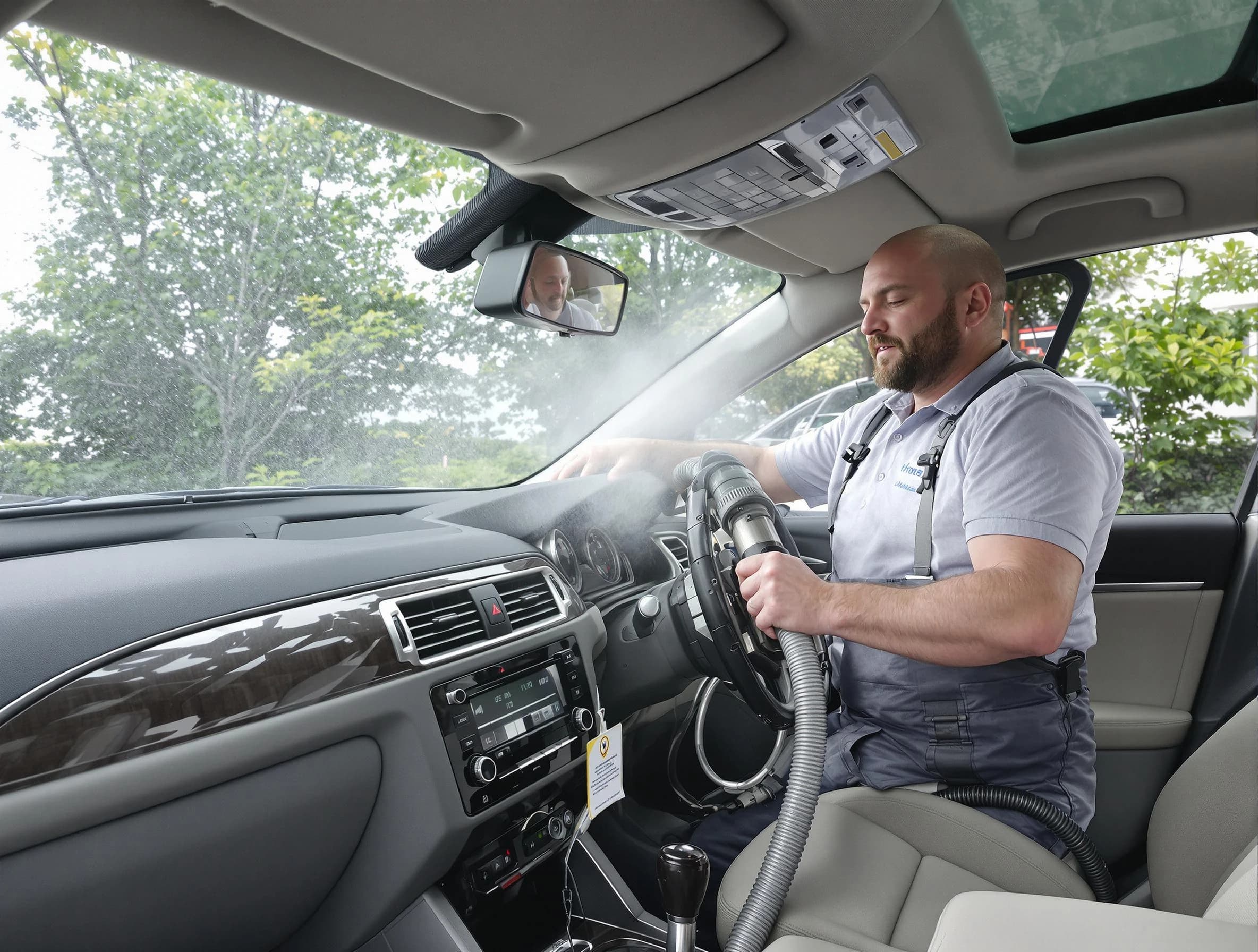 Fredericksburg Air Duct Cleaning specialist performing professional car duct cleaning in Fredericksburg