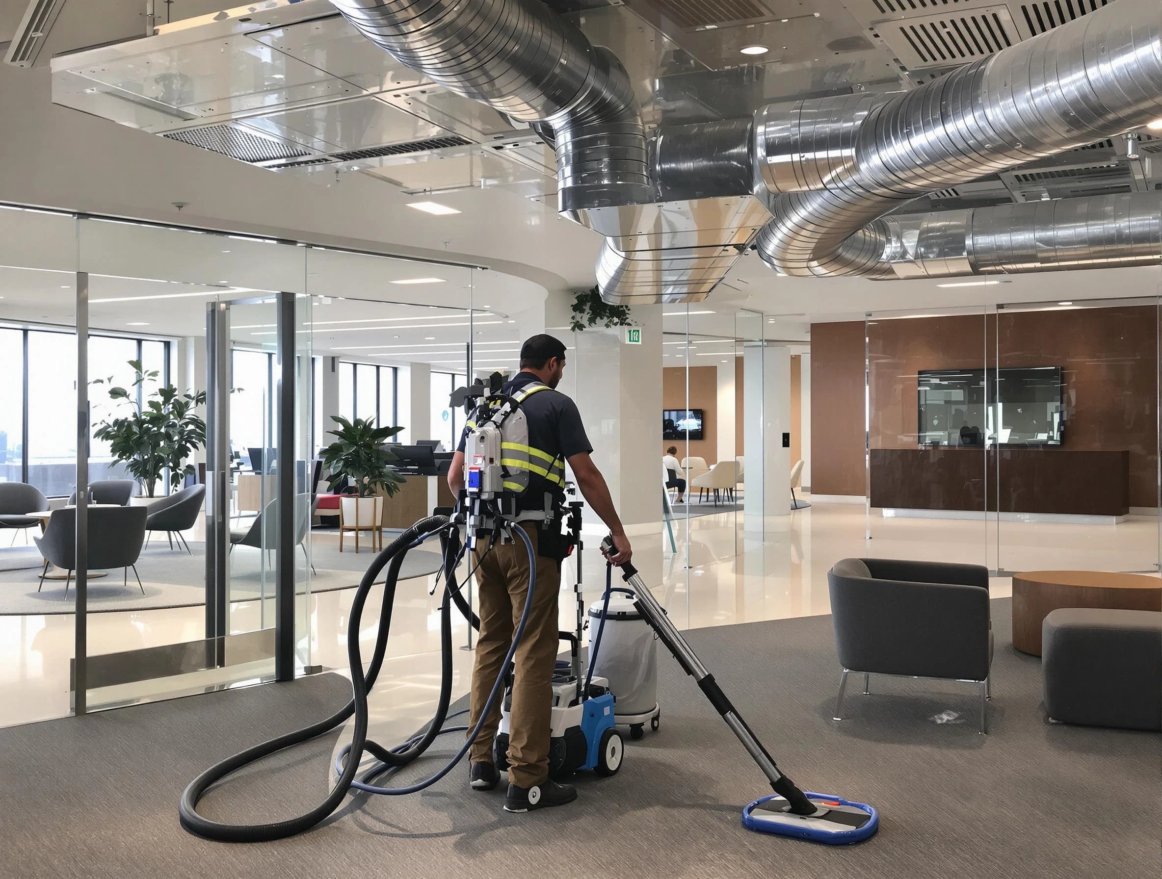 Commercial duct cleaning service by Fredericksburg Air Duct Cleaning in Fredericksburg