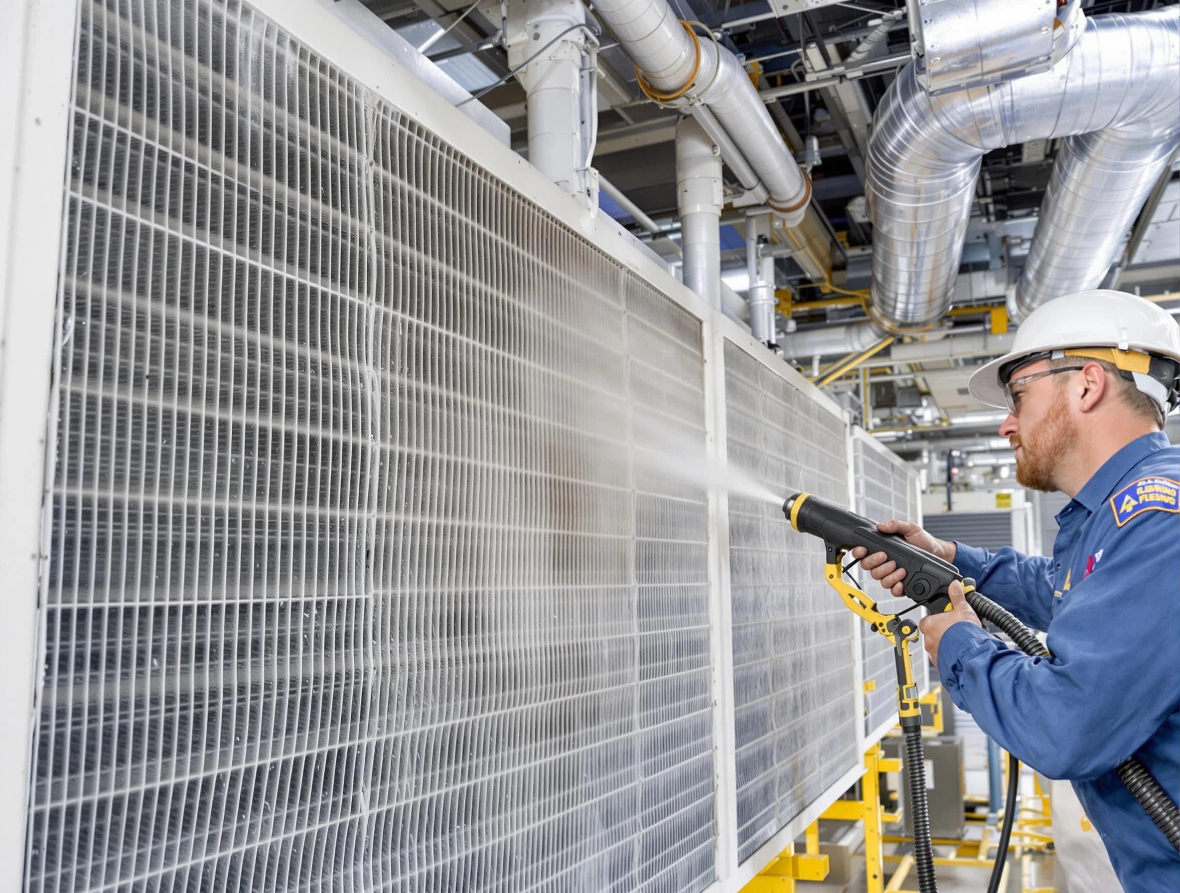 Professional commercial coil cleaning by Fredericksburg Air Duct Cleaning in Fredericksburg