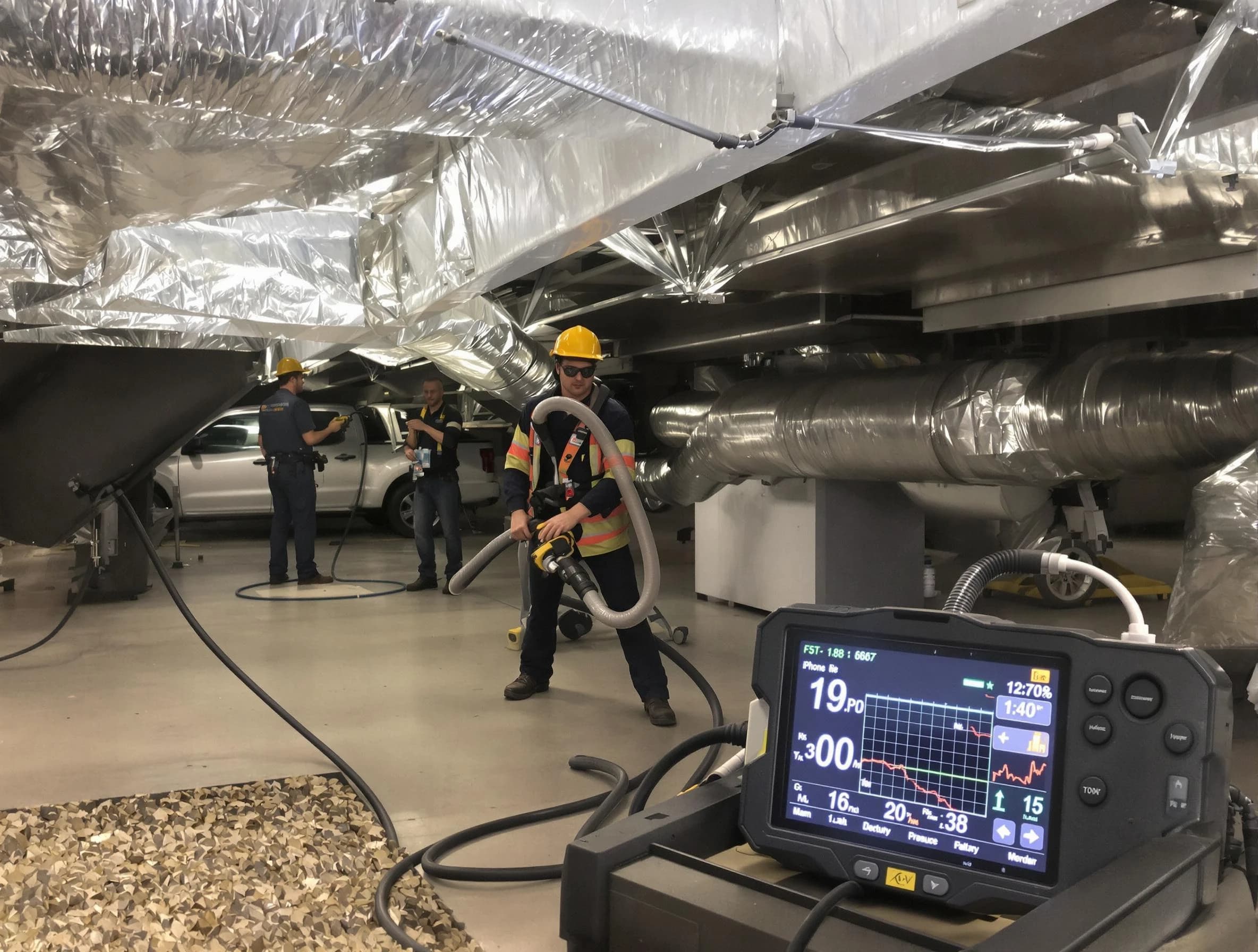 Professional negative pressure duct cleaning by Fredericksburg Air Duct Cleaning in Fredericksburg