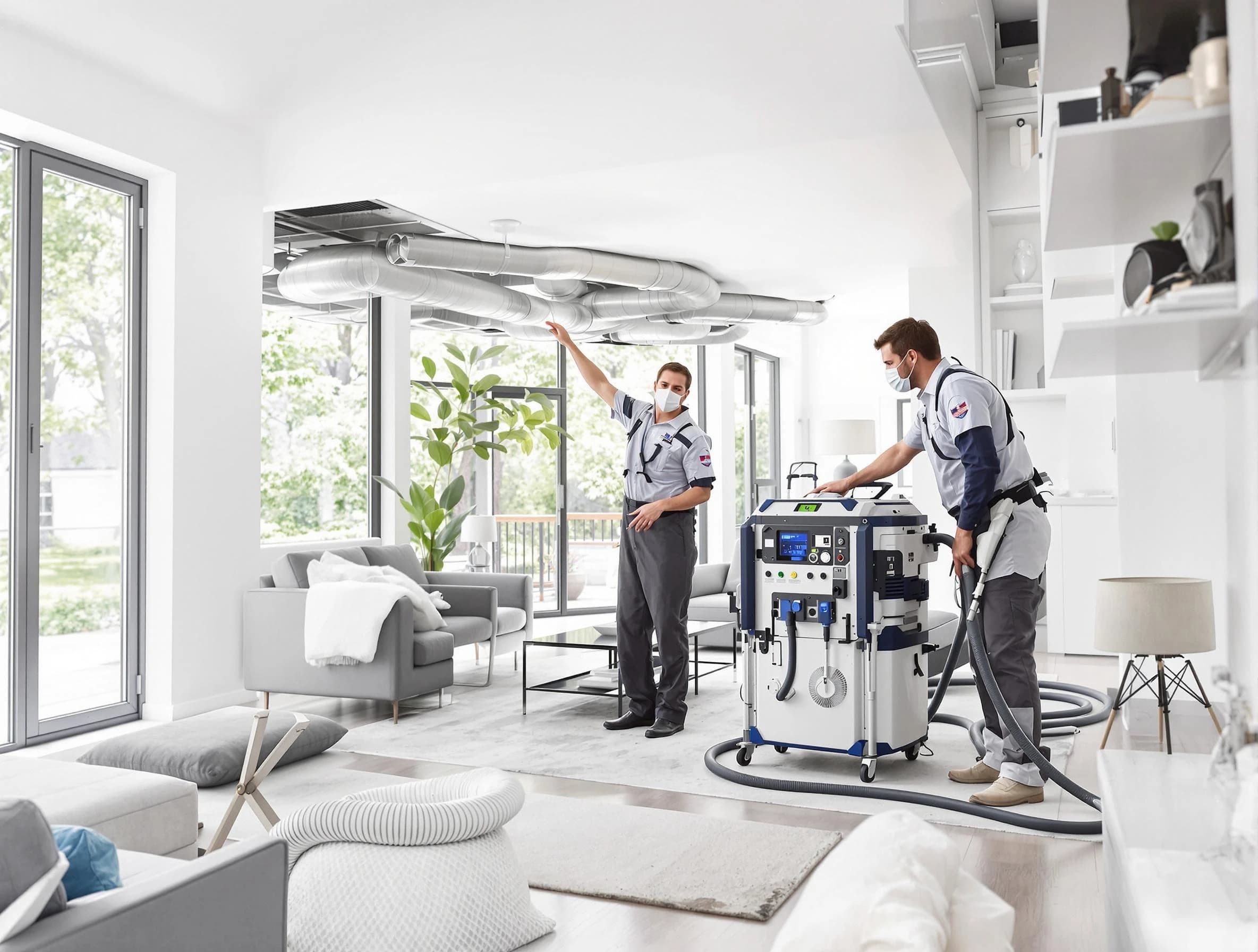 Fredericksburg Air Duct Cleaning professional conducting pure air duct cleaning with state-of-the-art equipment in Fredericksburg