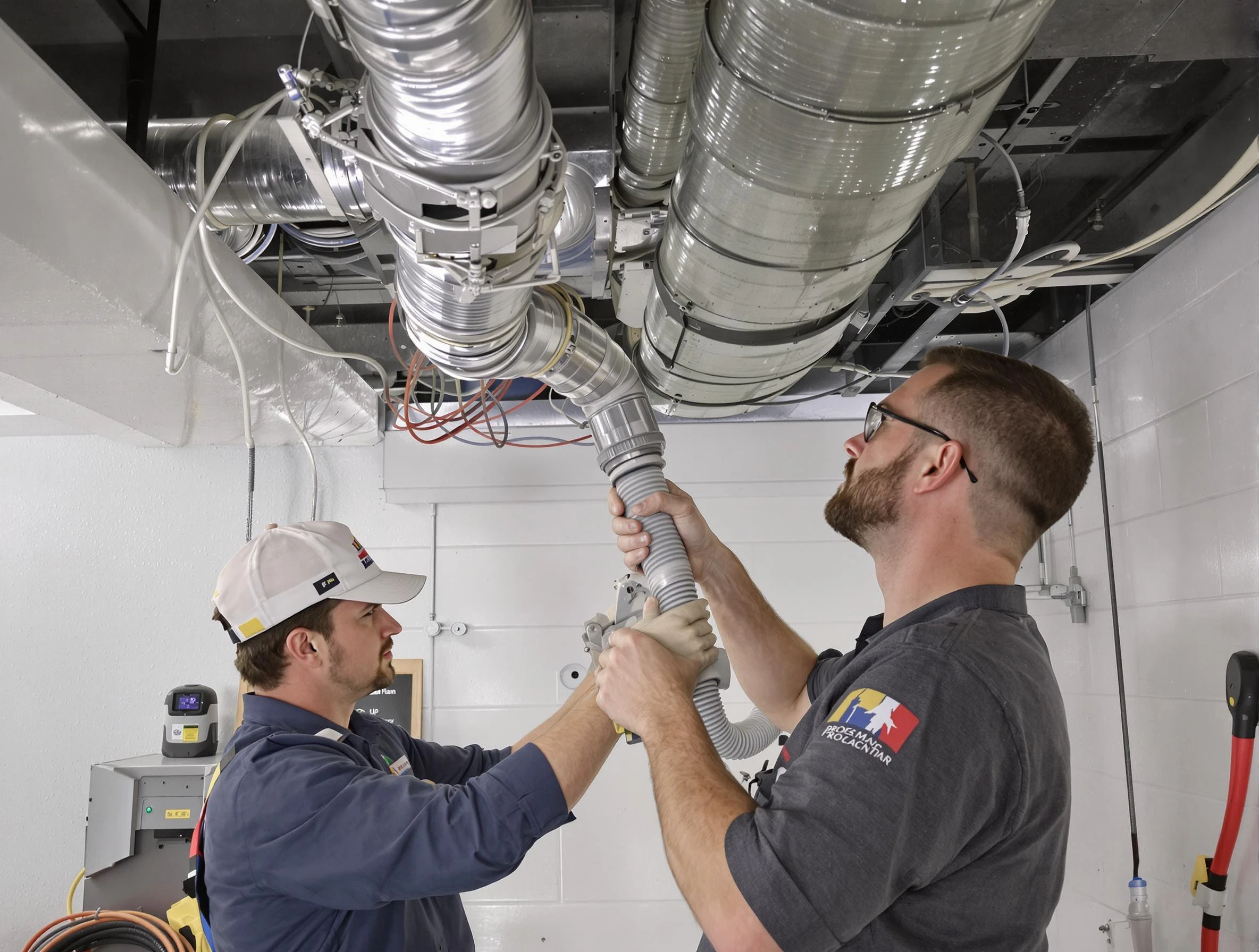 Fredericksburg Air Duct Cleaning technician performing thorough AC duct cleaning in Fredericksburg